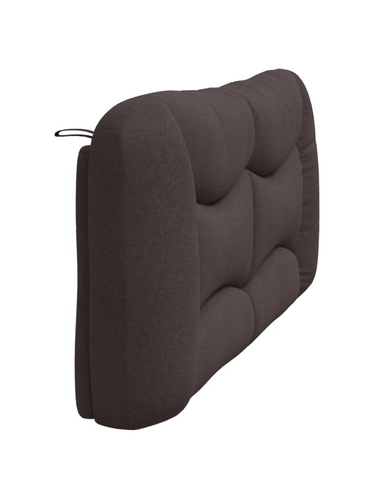 Polštář na čelo postele tmavě hnědý 180 cm textil