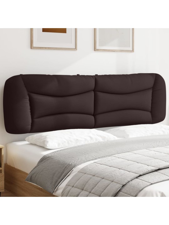 Polštář na čelo postele tmavě hnědý 180 cm textil