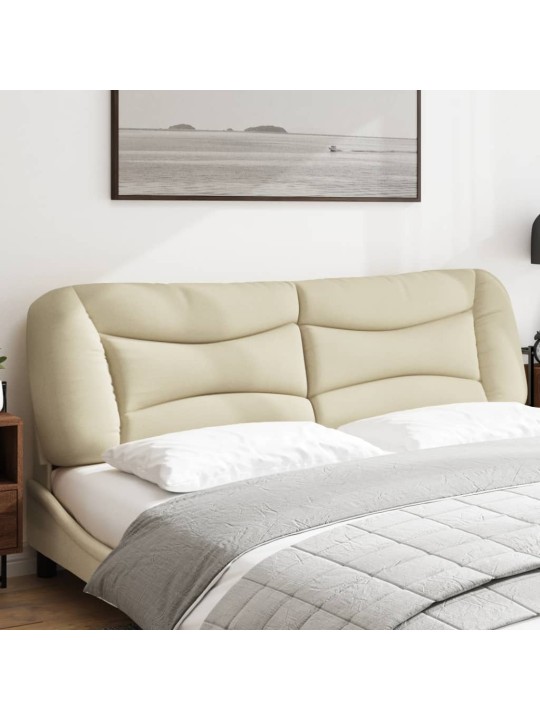 Polštář na čelo postele krémový 180 cm textil