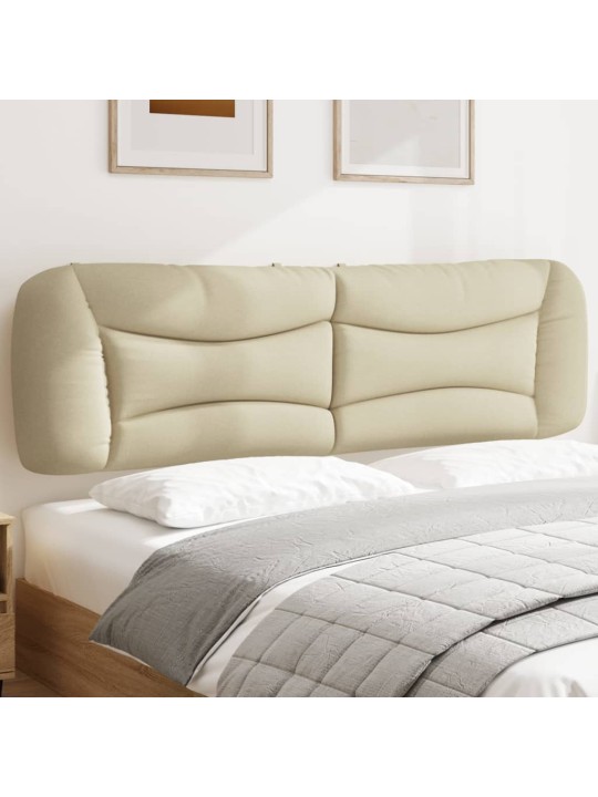 Polštář na čelo postele krémový 180 cm textil