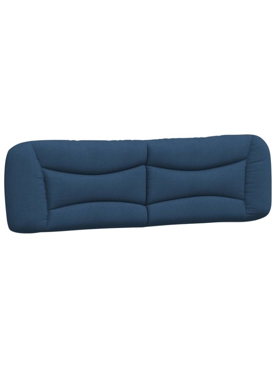 Polštář na čelo postele modrý 180 cm textil