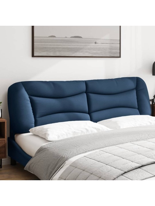 Polštář na čelo postele modrý 180 cm textil