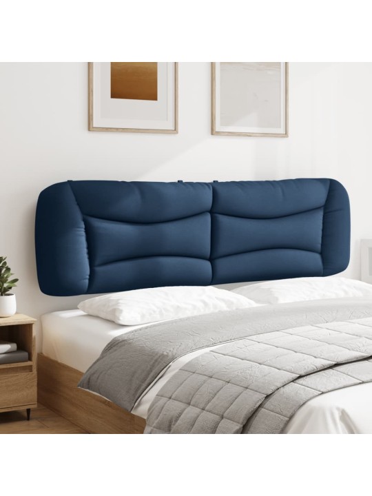 Polštář na čelo postele modrý 180 cm textil
