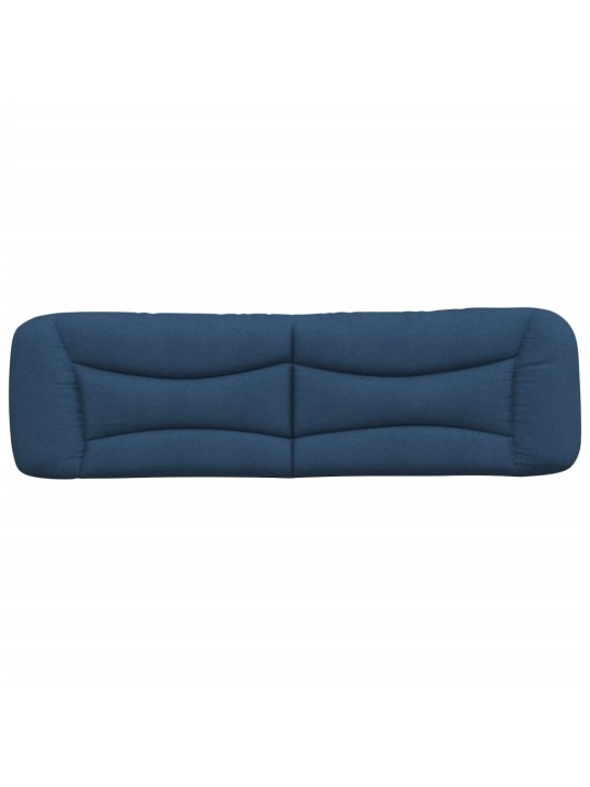 Polštář na čelo postele modrý 180 cm textil