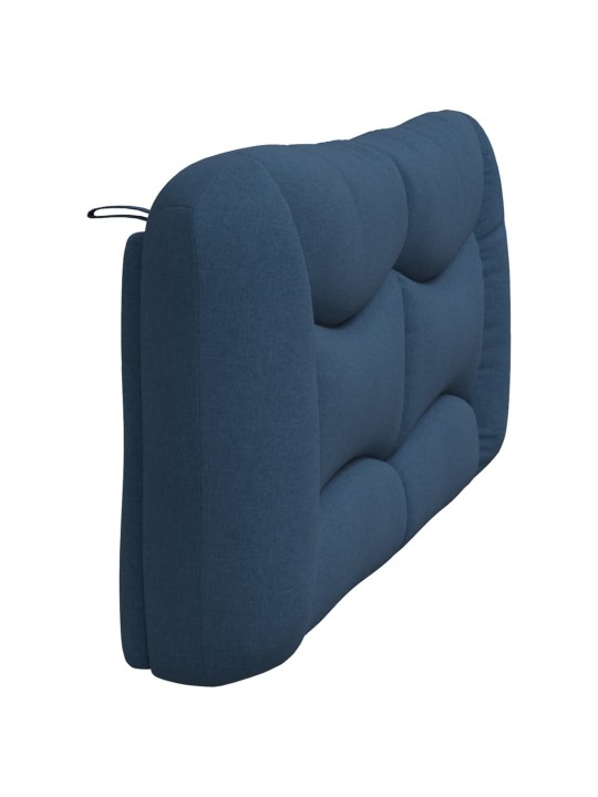 Polštář na čelo postele modrý 180 cm textil