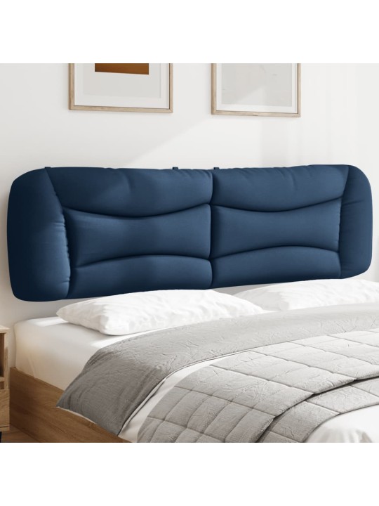 Polštář na čelo postele modrý 180 cm textil