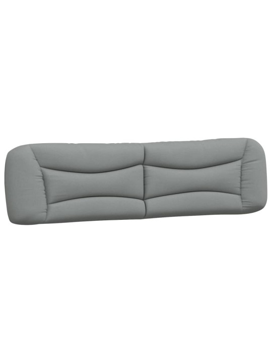 Polštář na čelo postele světle šedý 200 cm textil