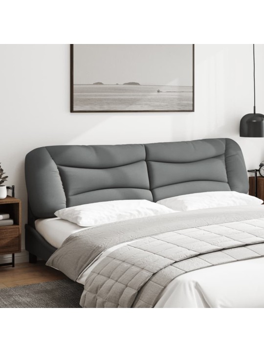 Polštář na čelo postele světle šedý 200 cm textil