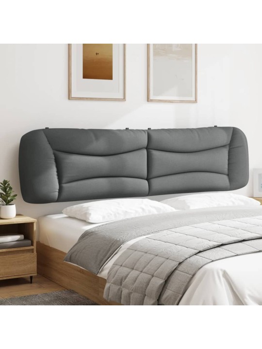Polštář na čelo postele světle šedý 200 cm textil