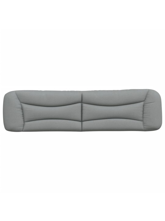 Polštář na čelo postele světle šedý 200 cm textil