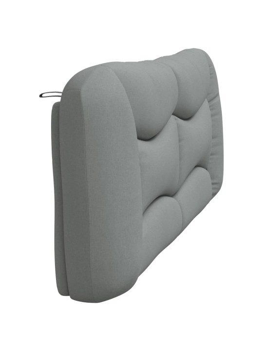Polštář na čelo postele světle šedý 200 cm textil
