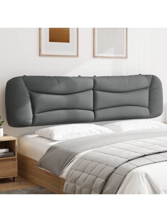 Polštář na čelo postele světle šedý 200 cm textil