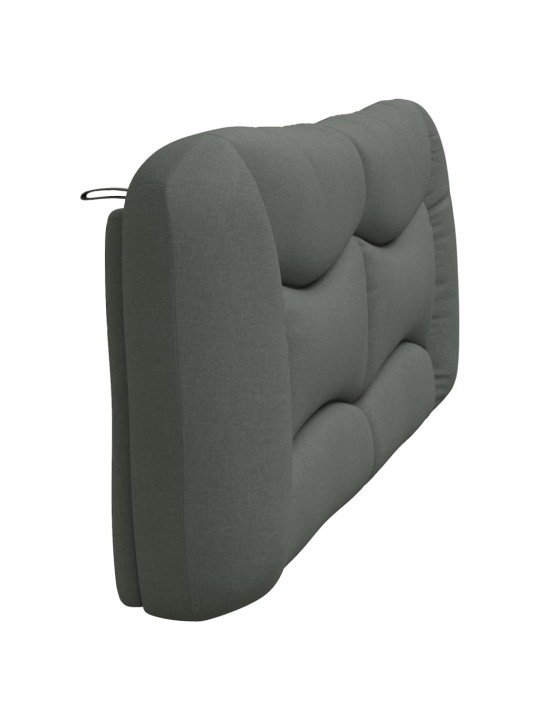 Polštář na čelo postele tmavě šedý 200 cm textil