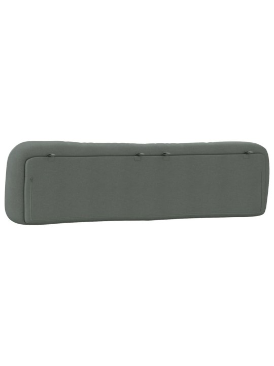Polštář na čelo postele tmavě šedý 200 cm textil