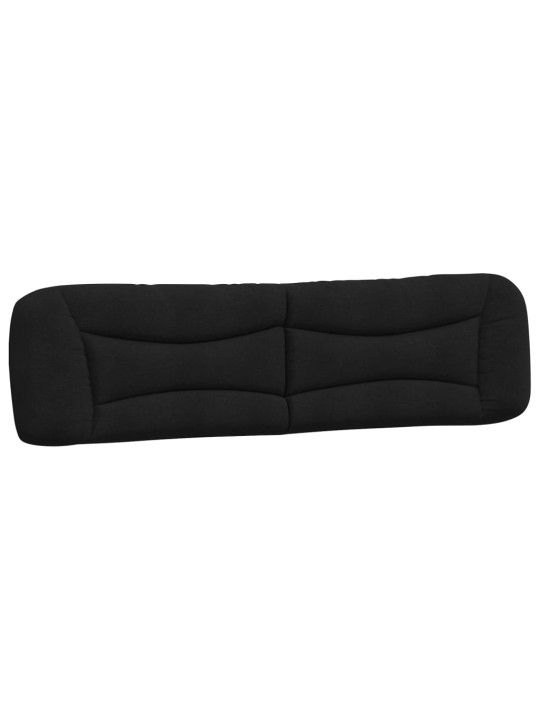 Polštář na čelo postele černý 200 cm textil