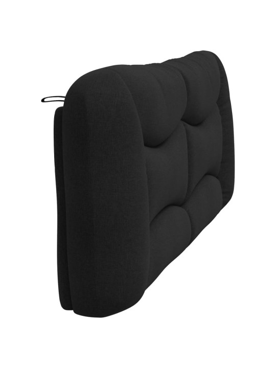 Polštář na čelo postele černý 200 cm textil