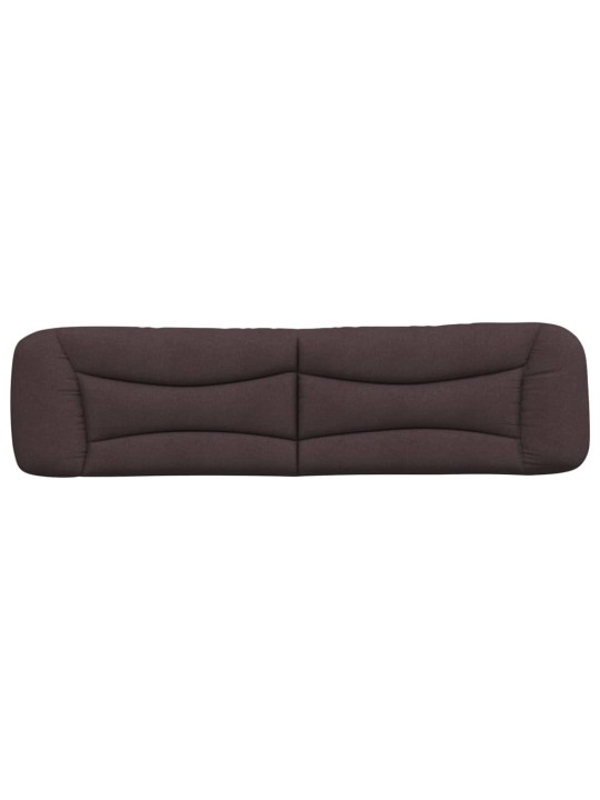 Polštář na čelo postele tmavě hnědý 200 cm textil