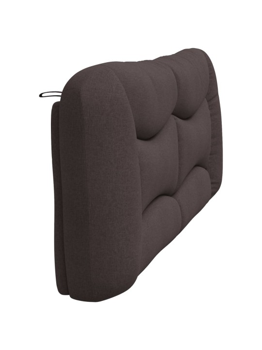 Polštář na čelo postele tmavě hnědý 200 cm textil