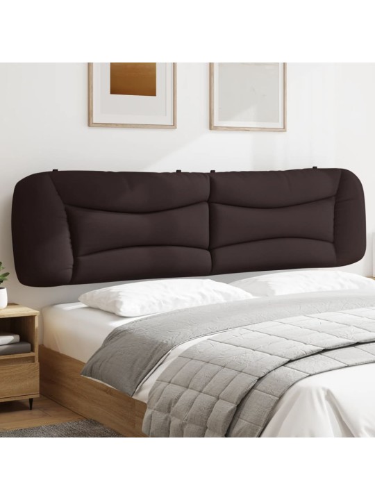 Polštář na čelo postele tmavě hnědý 200 cm textil
