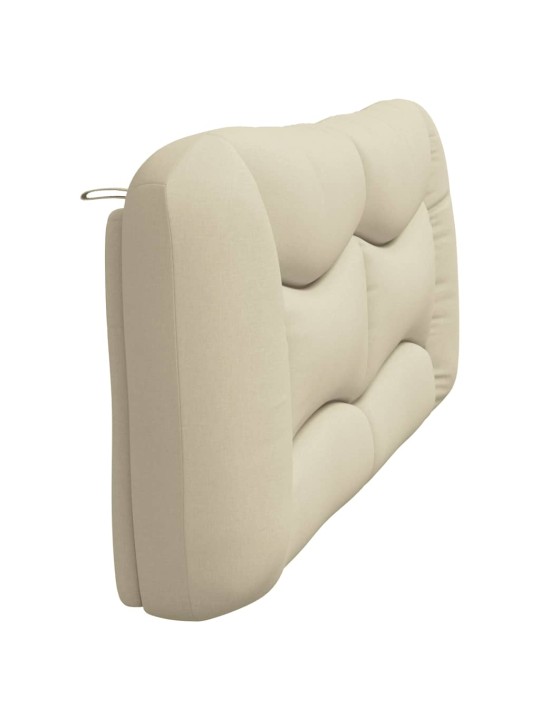 Polštář na čelo postele krémový 200 cm textil