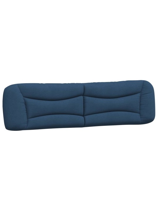 Polštář na čelo postele modrý 200 cm textil