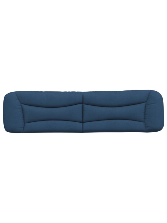Polštář na čelo postele modrý 200 cm textil