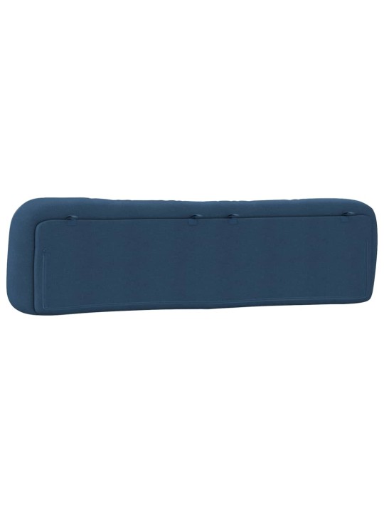 Polštář na čelo postele modrý 200 cm textil