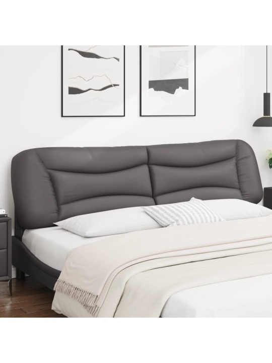 Polštář na čelo postele šedý 200 cm umělá kůže