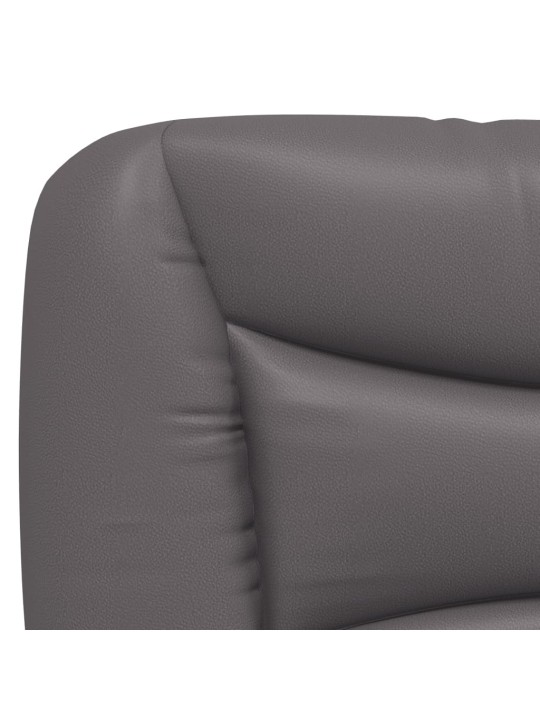 Polštář na čelo postele šedý 200 cm umělá kůže