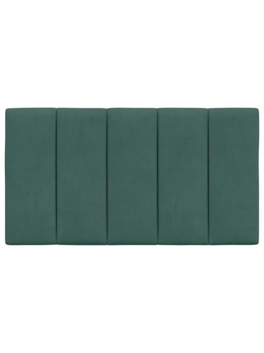 Polštář na čelo postele tmavě zelený 80 cm samet