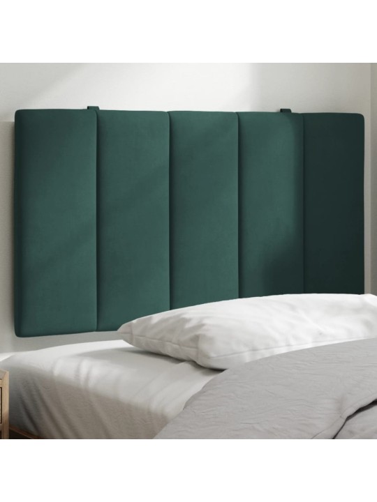 Polštář na čelo postele tmavě zelený 80 cm samet