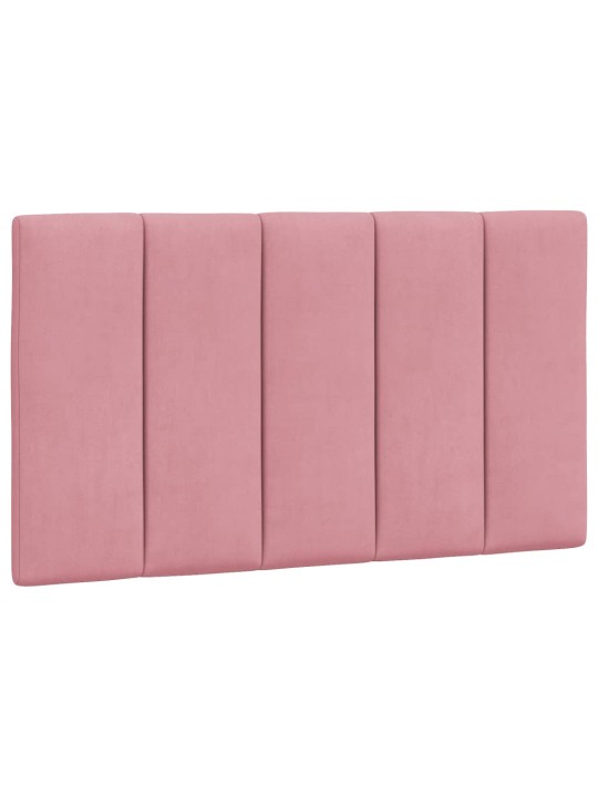 Polštář na čelo postele růžový 80 cm samet
