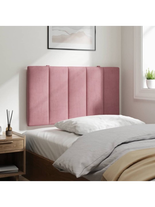 Polštář na čelo postele růžový 80 cm samet