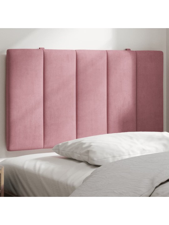Polštář na čelo postele růžový 80 cm samet