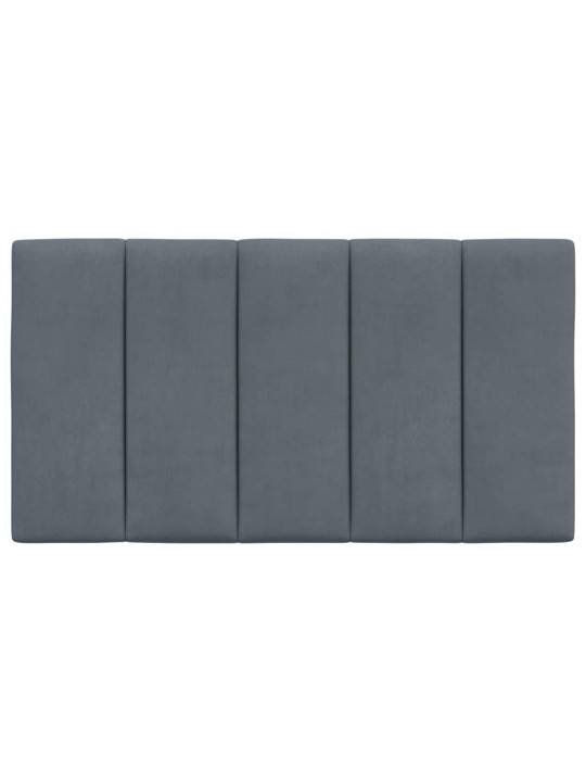 Polštář na čelo postele tmavě šedý 90 cm samet