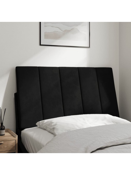 Polštář na čelo postele černý 90 cm samet