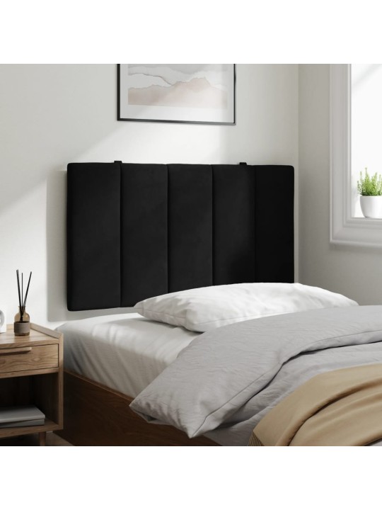 Polštář na čelo postele černý 90 cm samet