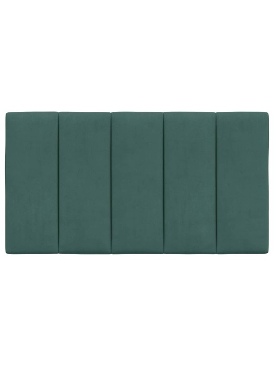 Polštář na čelo postele tmavě zelený 90 cm samet
