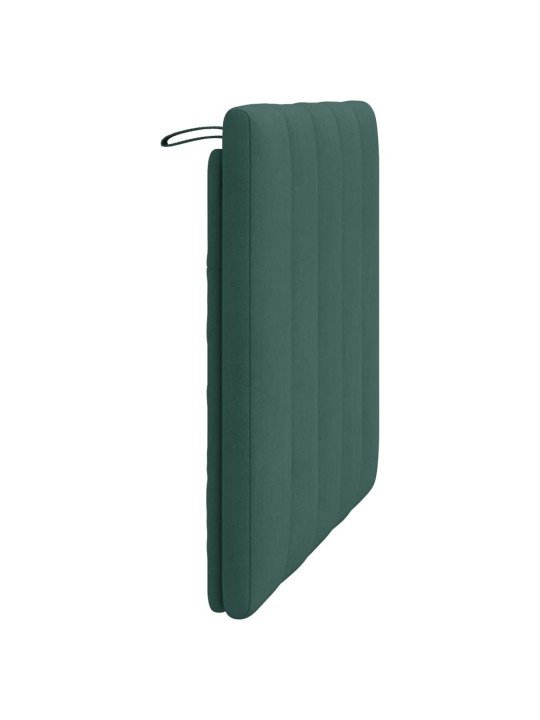 Polštář na čelo postele tmavě zelený 90 cm samet