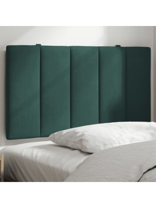 Polštář na čelo postele tmavě zelený 90 cm samet