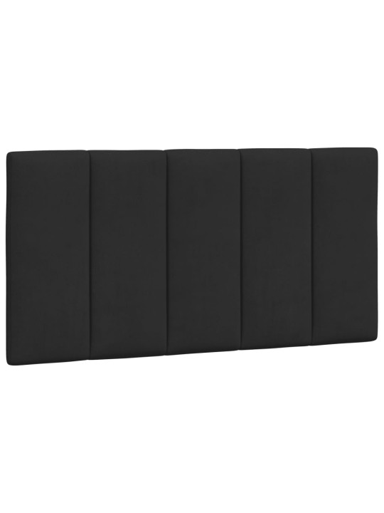 Polštář na čelo postele černý 100 cm samet