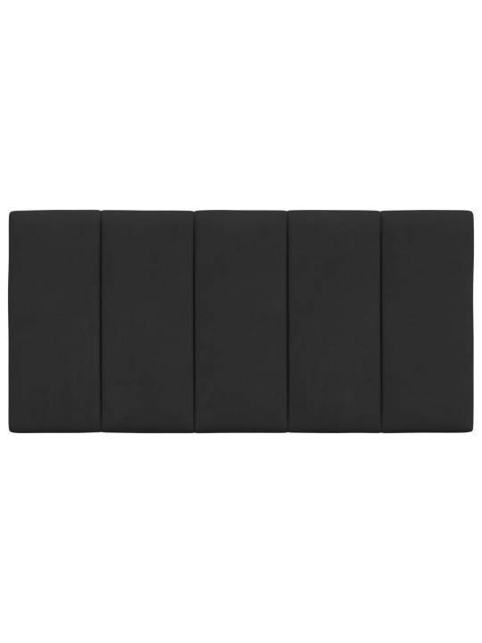 Polštář na čelo postele černý 100 cm samet