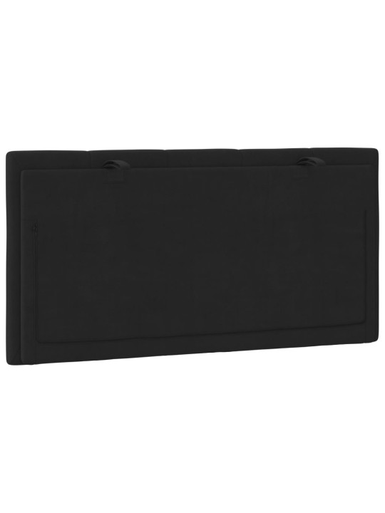 Polštář na čelo postele černý 100 cm samet