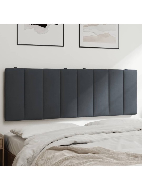 Polštář na čelo postele tmavě šedý 120 cm samet