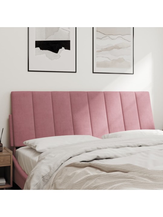 Polštář na čelo postele růžový 120 cm samet