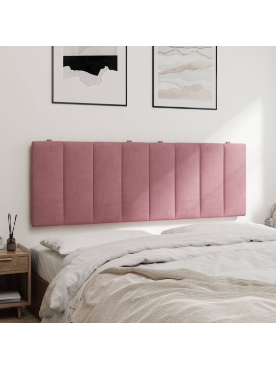 Polštář na čelo postele růžový 120 cm samet