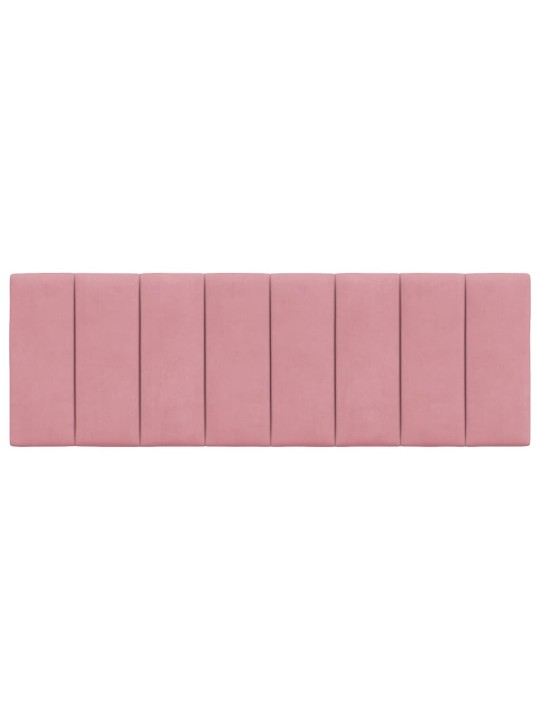 Polštář na čelo postele růžový 120 cm samet