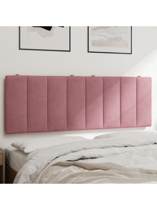 Polštář na čelo postele růžový 120 cm samet