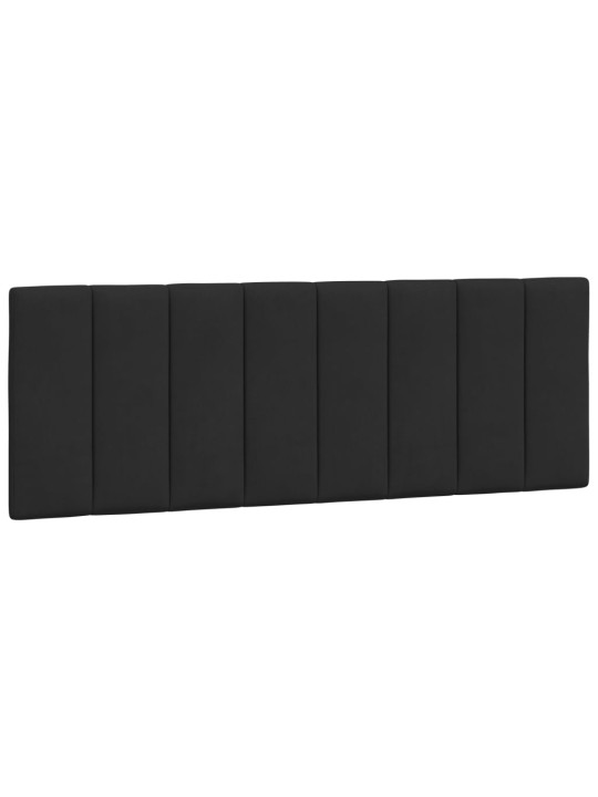Polštář na čelo postele černý 140 cm samet