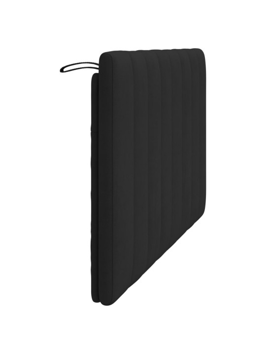 Polštář na čelo postele černý 140 cm samet